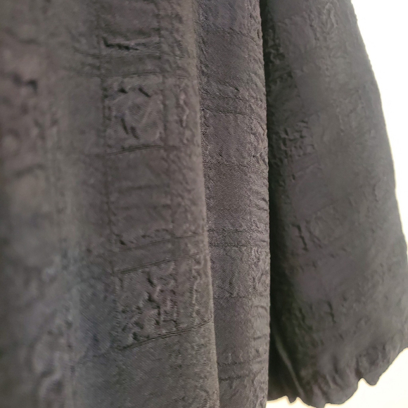 Black Babydoll Midi Dress OX Plus Size Button Down Office Whimsigoth - Picture 5 of 16